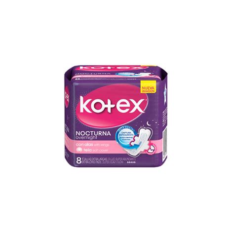 Toallas Sanitarias Kotex Nocturna Con Alas X 1 Paquete Con 8 Unidades