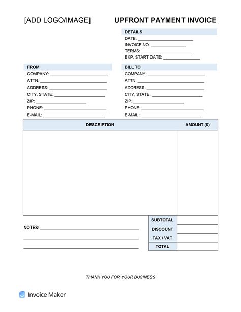 Payment Due Invoice Templates Invoice Maker