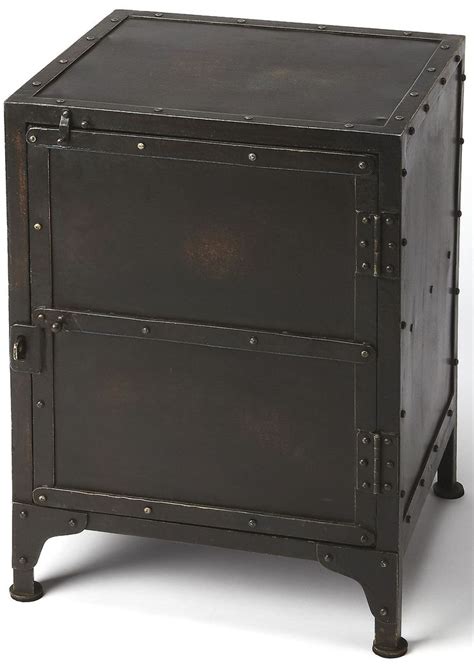 owen industrial side chest accent doors storage side chest