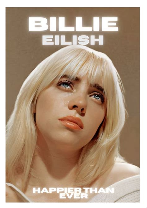 Billie Eilish Happier Than Ever July 30 2021 Vintage Posterler