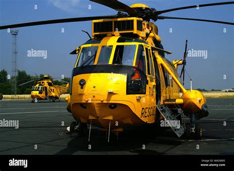 Raf Search And Rescue Helicopter Raf Leconfield Yellow Westland Ws 61