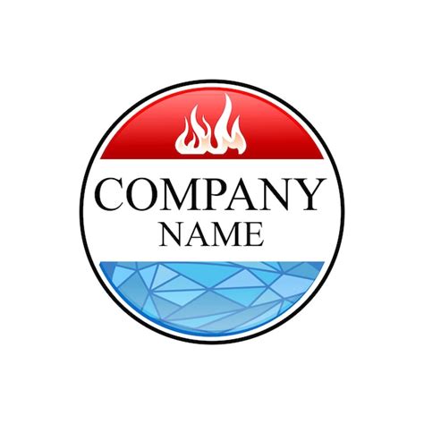 Premium Vector Abstract Heating And Cooling Hvac Logo Concept