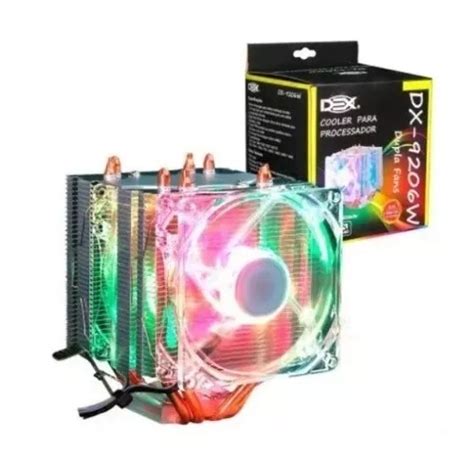 Cooler Duplo Fan Rgb Processador Intel Amd Dx 9206w Parcelamento Sem