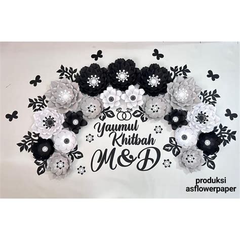 Jual Paper Flower Backdrop Lamaran Tunangan Wedding Khitan Tasyakuran