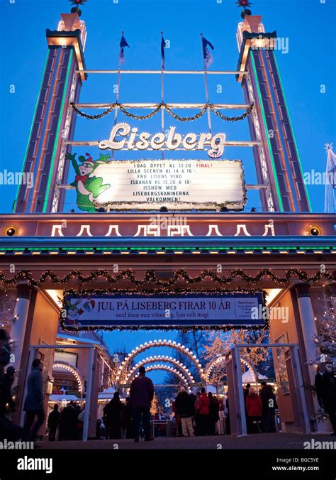 Entrance to Christmas Market at Liseberg amusement park in Gothenburg Sweden Stock Photo - Alamy