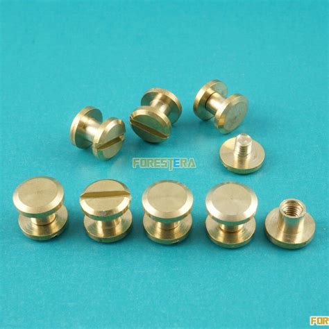 84mm Solid Brass Rivet Chicago Screw For Leather Craft Belt Etsy