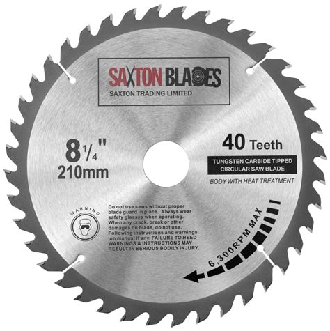 TCT Circular Saw Blade 210mm X 40T Saxton Blades