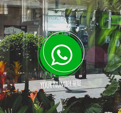 Personalised Whatsapp Logo Window Decal Tenstickers