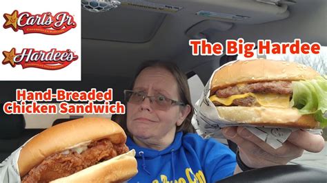 Hardees 🌟 The Big Hardee And The Hand Breaded Chicken Sandwich Review Youtube