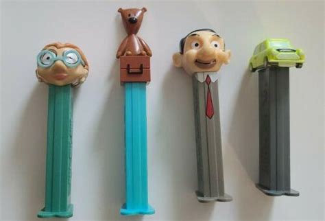 MR. BEAN PEZ SET OF 4 MR. BEAN, IRMA GOBB, TEDDY & MINI COOPER - SCARCE ...