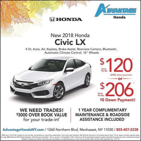 honda lease deals 2018 honda civic lease special // Automotives