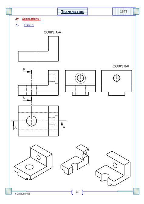 Représentation Graphique Dessin Technique Cours Alloschool