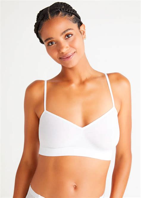 Outlast® Audrey Unlined Seamless Bralette In White Yummie