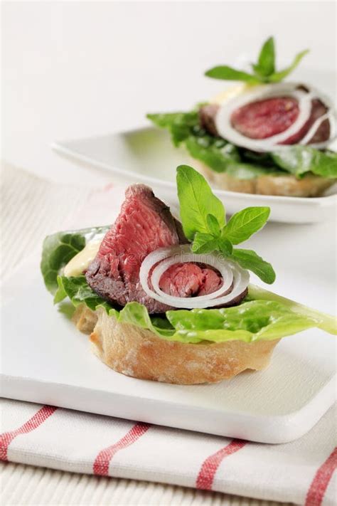 Roast Beef Sandwiches stock photo. Image of bread, roll - 25351684