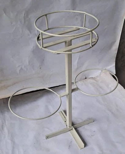 White Mild Steel Flower Pot Stand Size Inchx Feet Lxh At Rs