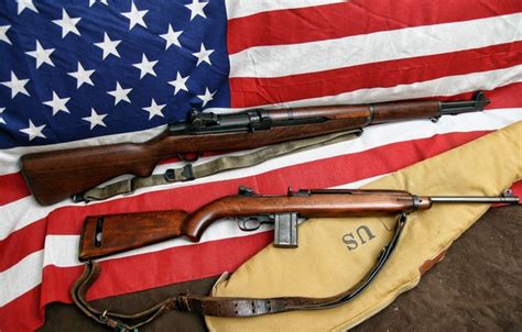 Wallpaper flag, rifle, carabiner, self-loading, self-loading, M1 Carbine, M1 Garand for mobile ...