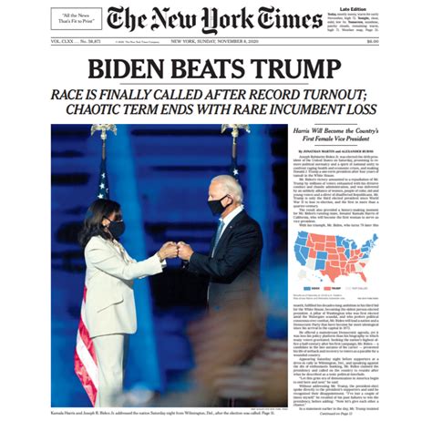 Lesson Of The Day ‘biden Wins Presidency Ending Four Tumultuous Years Under Trump The New