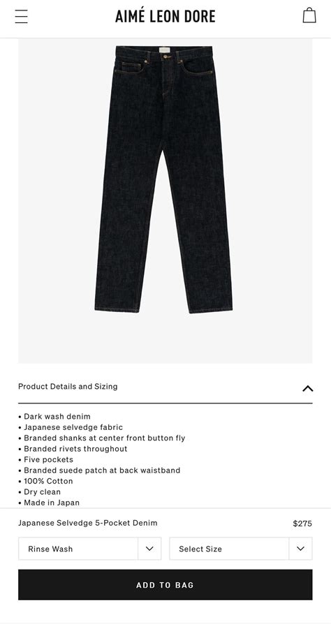 Aime Leon Dore - Japanese Selvedge denim thoughts and opinions? : r