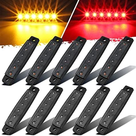 Partsam 10Pcs 3 8 Smoked Thin Line Trailer Led Side Marker Clearance