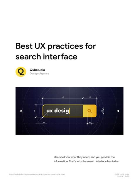 Best Ux Practices For Search Interface Qubstudio Pdf Icon