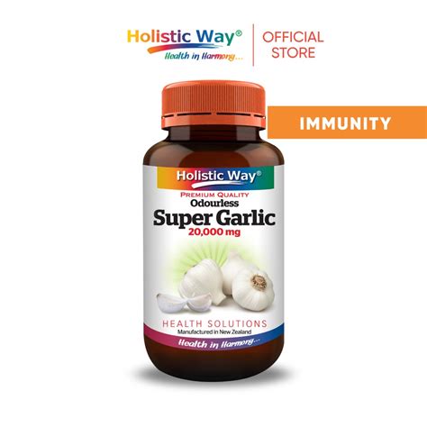 Holistic Way Premium Quality Odourless Super Garlic Vegan 60