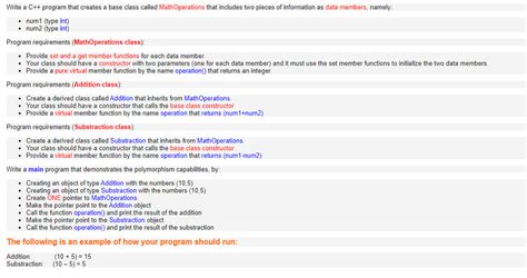 Solved Write A C Program That Creates A Base Class Called