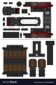 Ideas De Recortables Trenes En Modelo De Papel Tren