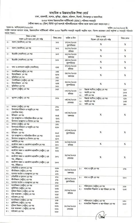 Hsc Exam Timetable Josy Rozina