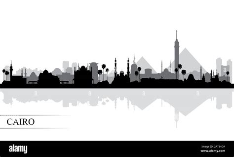 Cairo city skyline silhouette background Stock Photo - Alamy