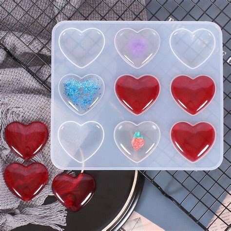 Beishu Heart Silicone Pendant Mold Necklace Jewelry Resin Mould