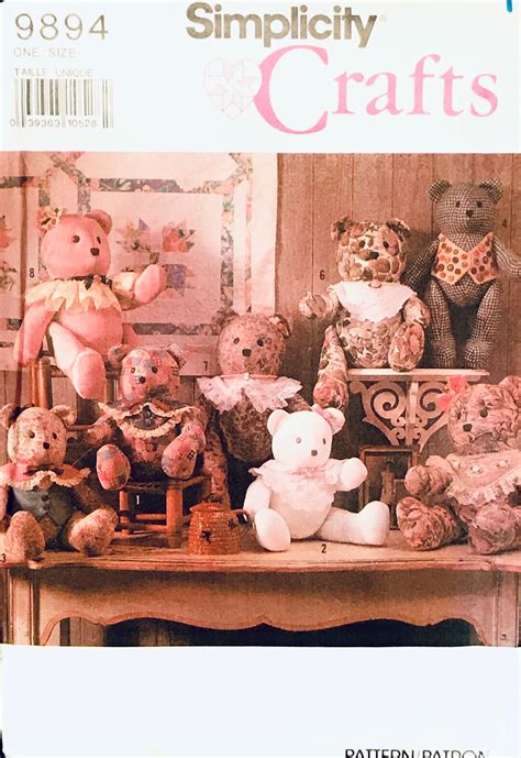 Simplicity 9894 Teddy Bears And Clothes Pattern Elaine Heigl 15 Etsy