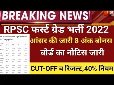 Rpsc 1st Garde Answerkey 2022 Rpsc 1st Grade Latest News2022 Rpsc First