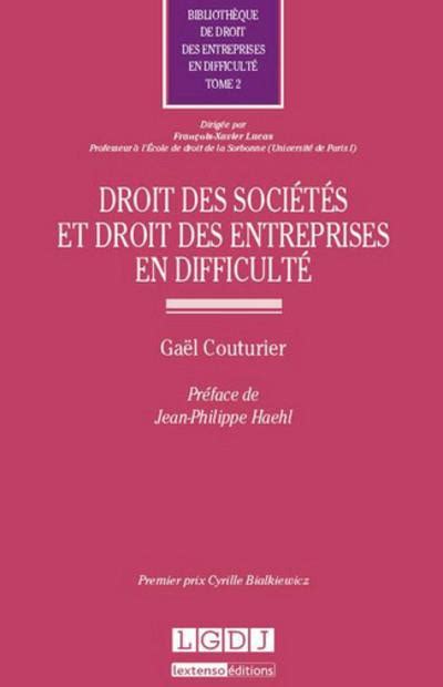 Droit des sociétés et des entreprises en difficulté Premier prix