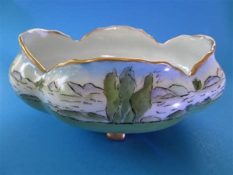 Early S Jaeger Co Malmaison Bavaria Handpainted Porcelain Oval