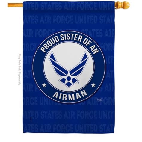 Breeze Decor H108577 Bo Proud Sister Airman House Flag Armed Forces Air Force 28 X 40 In Dou 1