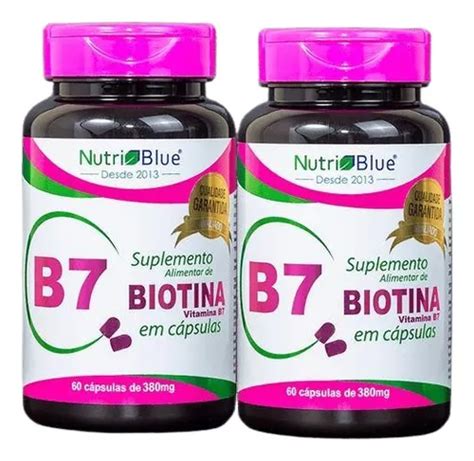 Suplemento En C Psula Nutriblue Kit Biotina Mg Salud Cabellos U As