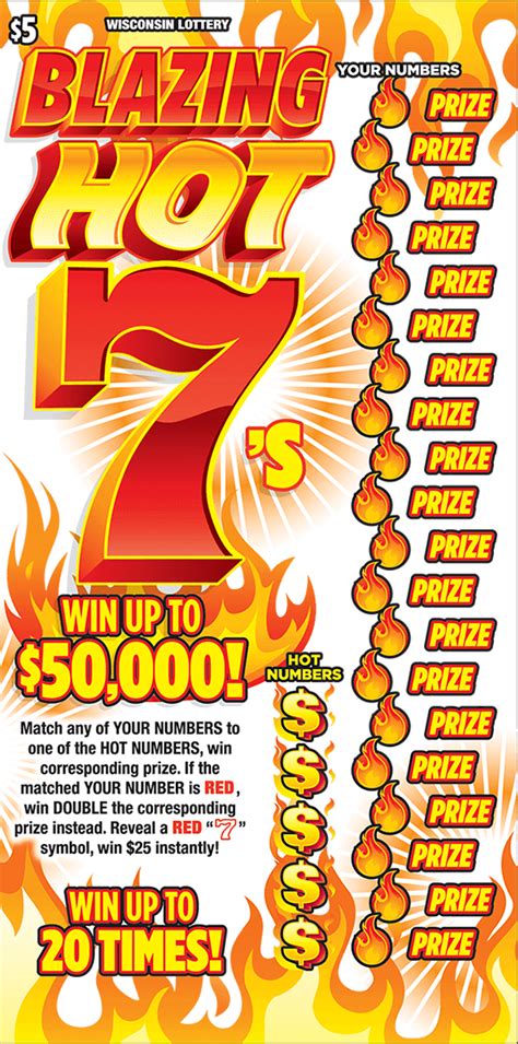 Blazing Hot 7s 2341 Wisconsin Lottery