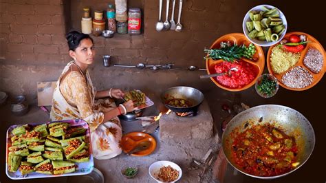 Healthy Vegetarian Food Recipe In Gujarat Village Lunch Cooking