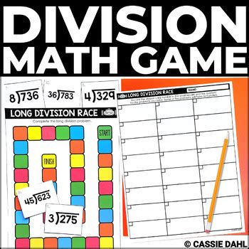 Division Math Game Division Practice Long Division Game By Cassie Dahl