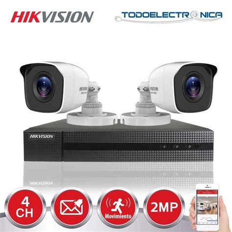 Kit De C Maras De Vigilancia Hikvision De Mpx Y Mm Con Grabador