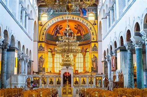 Griechisch Orthodoxe Kirche Interieur St Dimitrios Von Thessaloniki