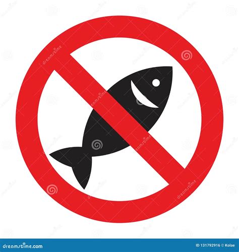 No Fishing Sign Vector