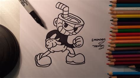 Como Desenhar O Cuphead Cartoon Tutorial Youtube