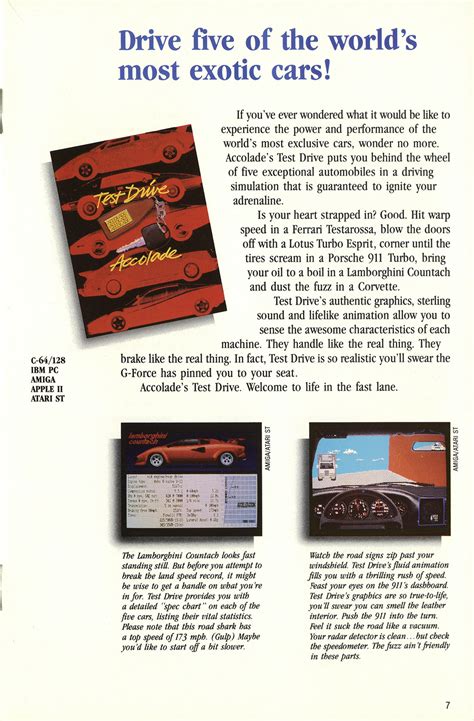 Atari St Catalog Accolade 1988 English