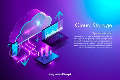 Fond de stockage en nuage isométrique Vecteur Gratuite