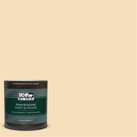 Behr Ultra Qt E Cracked Wheat Semi Gloss Enamel Exterior Paint