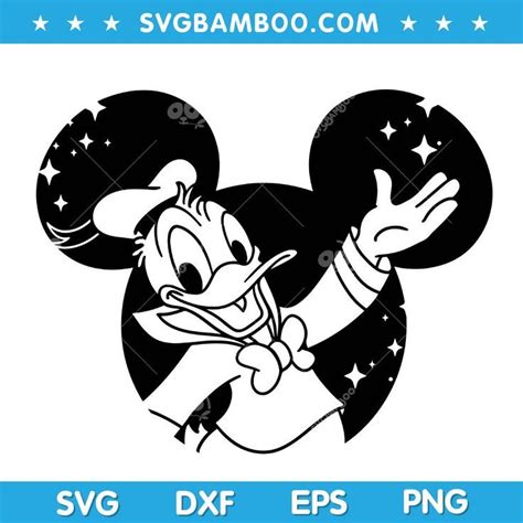 Donald Disneyland Ears Svg Disney Character Ears Svg Mickey Head