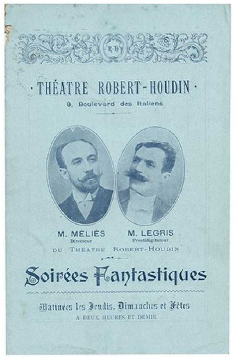 M Li S Georges Theatre Robert Houdin Sori Es Fantastiques Program