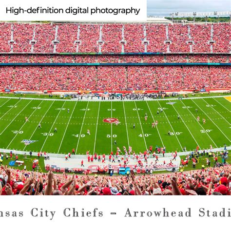 Kansas City Chiefs 60 Seasons Panoramic Poster Arrowhead Stadium Picture Panoramic