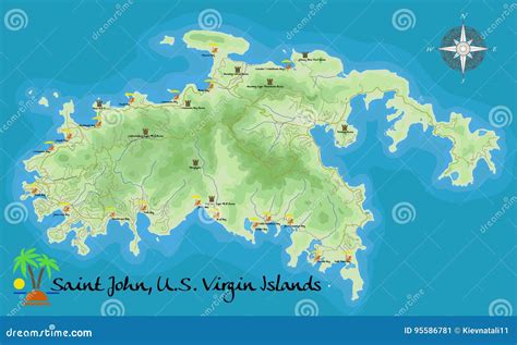 St_John_Virgin_Islands stock vector. Illustration of rose - 95586781